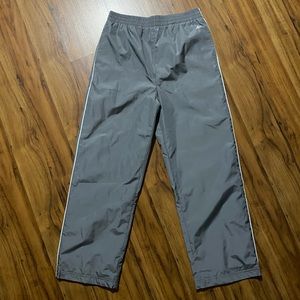 Boy’s Athletec Retro Classic Polyester Track Pants Grey/White Size Large (10/12)